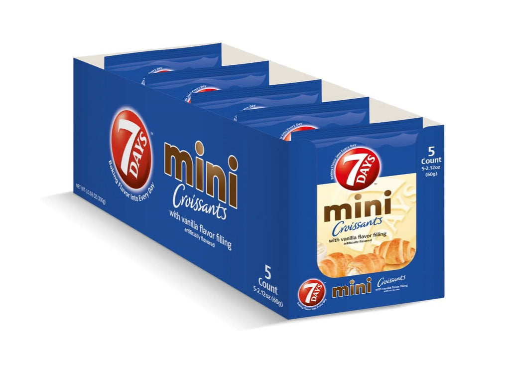 7Days 8) Mini 6.53 oz of Bag (Pack Vanilla, Croissants,