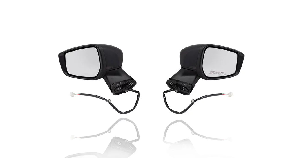 Side Pair, Non-Heated, - 15-19 Note-S/S Camera For/Fit Cover, Right Door Nissan - Driver Passenger View BEST Mirror + ,With Set Without Primed 963029MB0A 963019MB0A, Left INC. Plus/SL/SV Versa PACIFIC