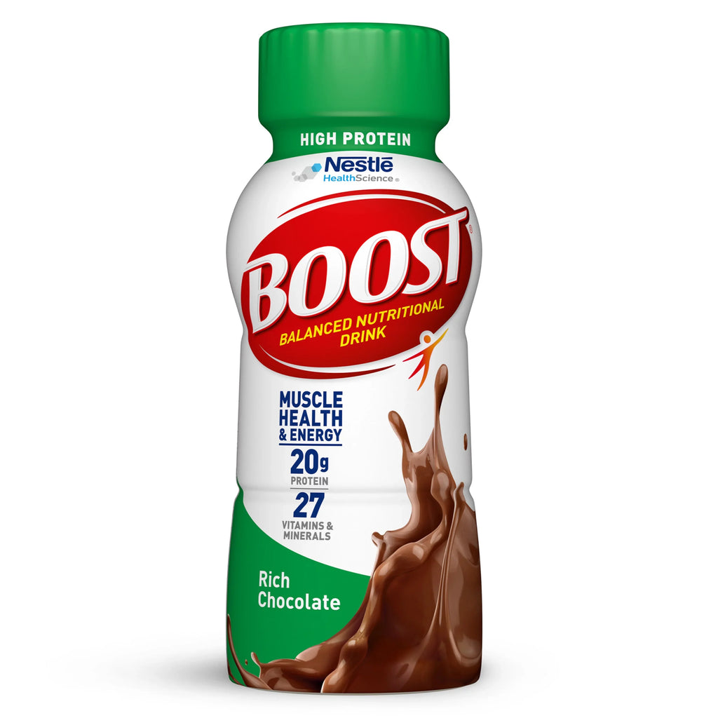 Count Rich Protein, - Protein Chocolate, (2 BOOST Packs) 20g 12 Nutritional Drink, 24 High