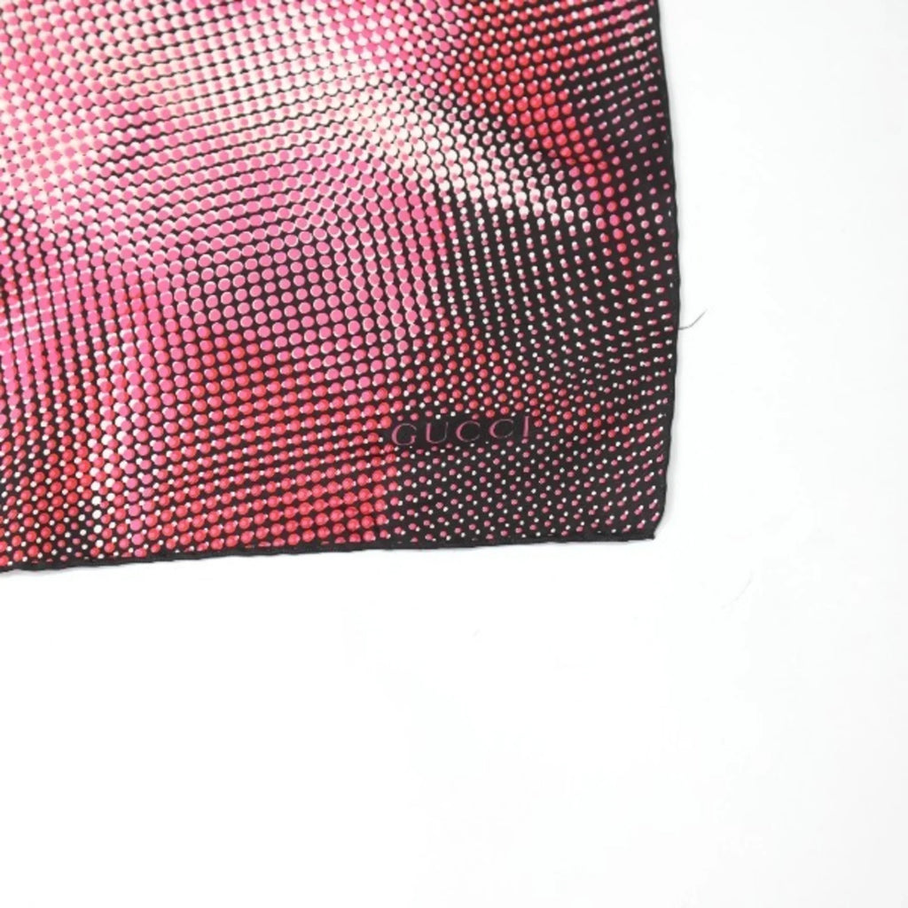 Scarf Silk Dot x Gucci 100% Pre-Owned Pink Black GUCCI (Good)