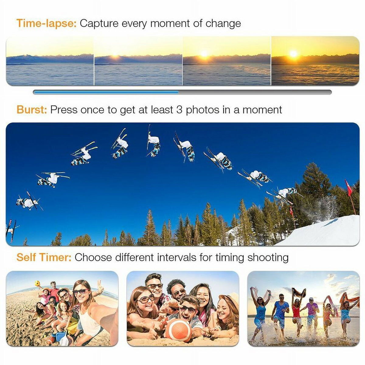 Under Included Action Waterproof, Battery, 30M Sports HD Card, Camera 1080P Carry Case TF Camera