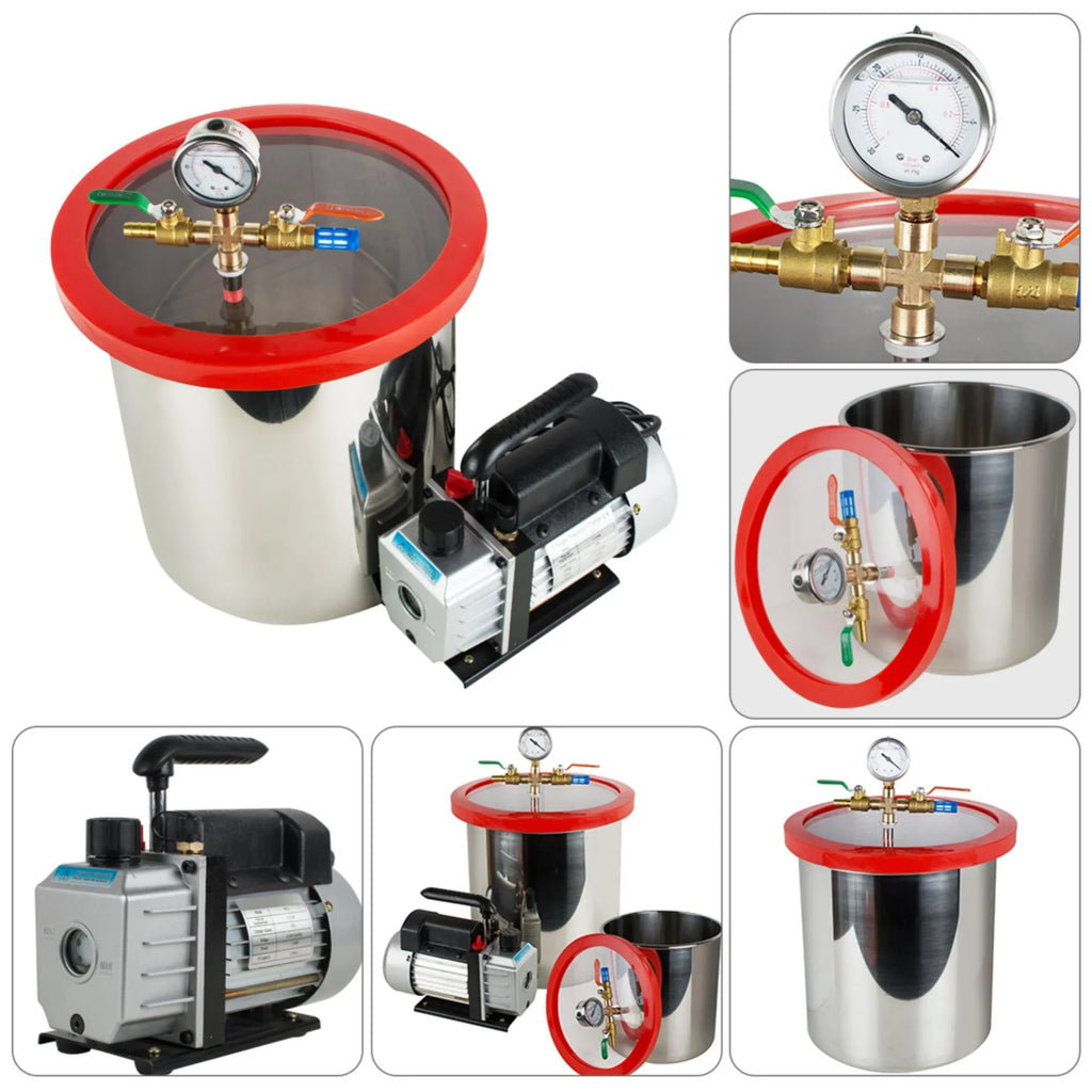 and Machine Remove Powerful Stainless Pump our Effortlessly Steel Silicone Vacuum Kit Air with Bubbles