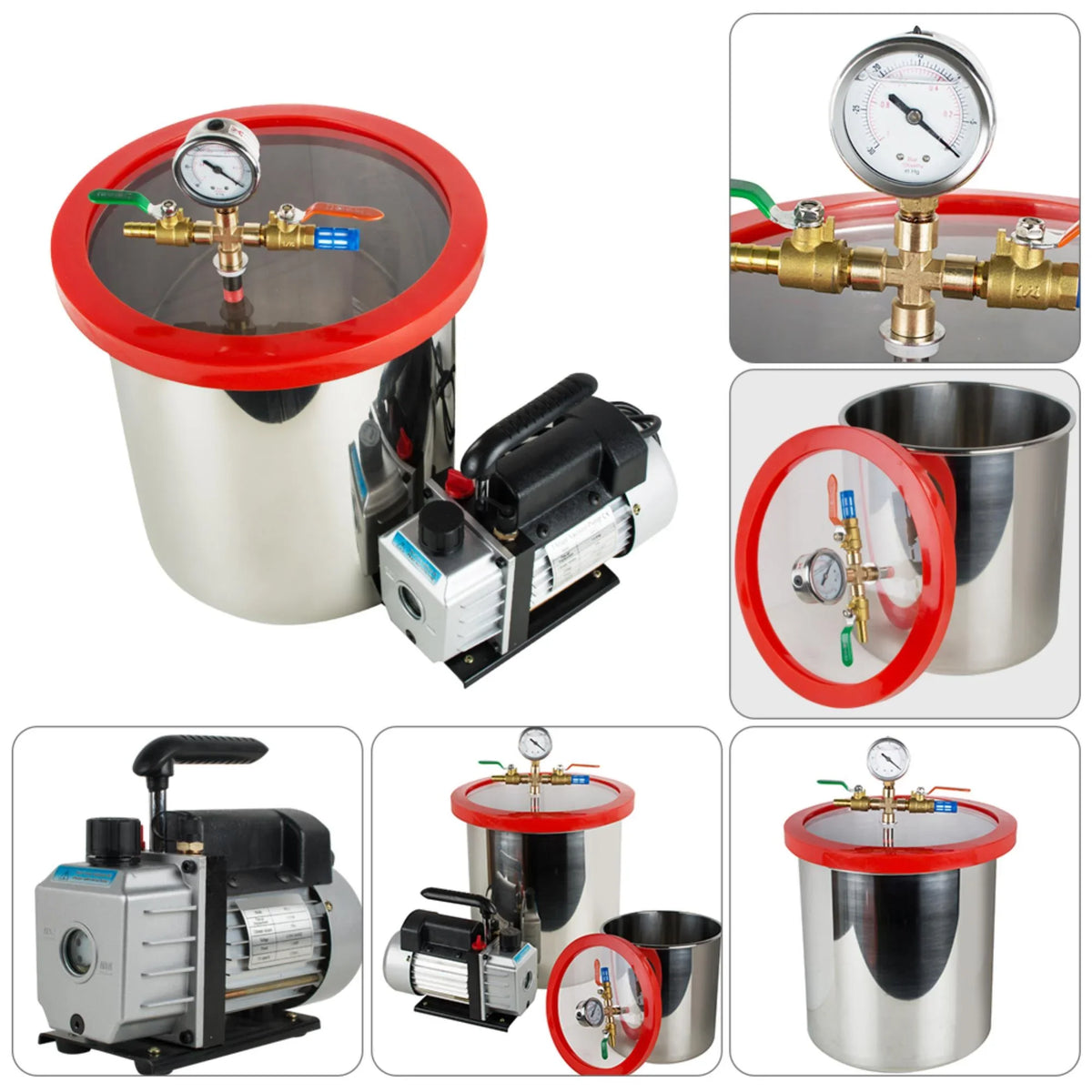 and Machine Remove Powerful Stainless Pump our Effortlessly Steel Silicone Vacuum Kit Air with Bubbles