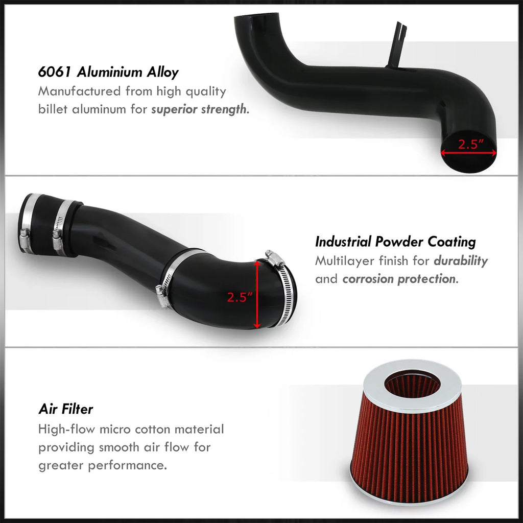 2003 Distributors Induction Galant Mitsubishi 1999 Air V6 Cold 2005 JDM 2002 Filter 2001 CAI AJP + Aluminum Piping Intake Black System Compatible/Replacement Pipe Eclipse For 2000 L4 2.4L 2004 3.0L
