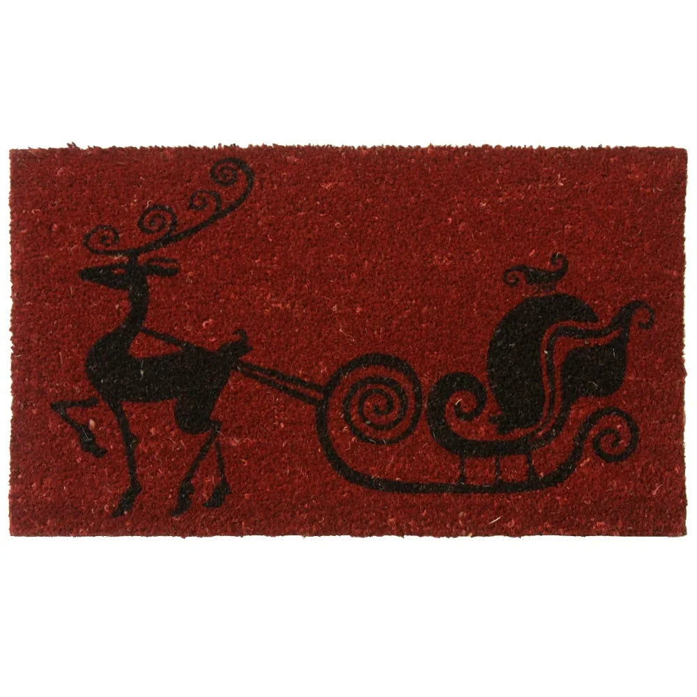 Christmas x The Red 18 Rubber-Cal Mat, 30-Inch Nose Rudolph Reindeer Holiday