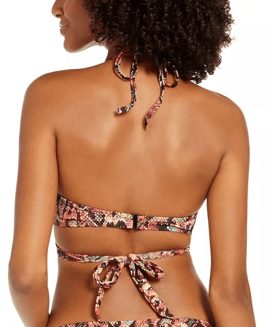 D Halter Reptilia Womens Multi,34 Sundazed Printed Sized Bikini Bra Top,Python