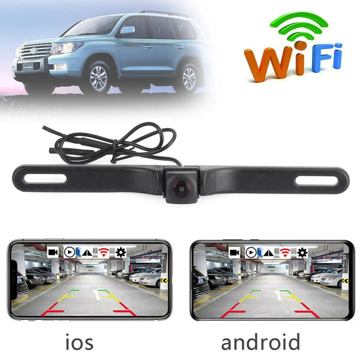 Backup View 170 For iPhone Camera Wireless Car WiFi Fit Android Rear Cam