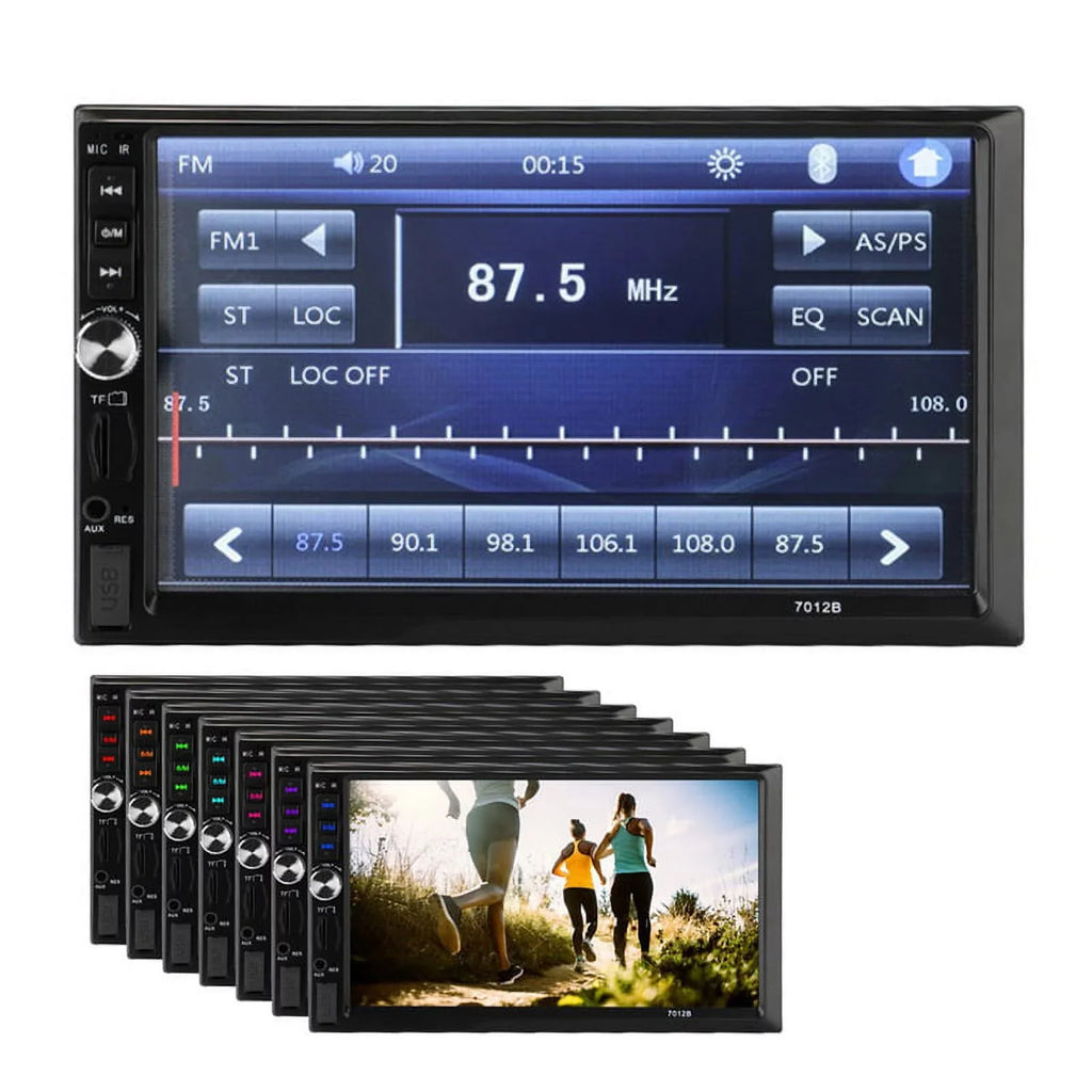 Polarlander with Screen link Din Car FM Player mirror Car AUX function MP5/4/3 4LED with SD HD Touch Double Audio USB Bluetooth backup 7-inch Multimedia camera radio Stereo Car