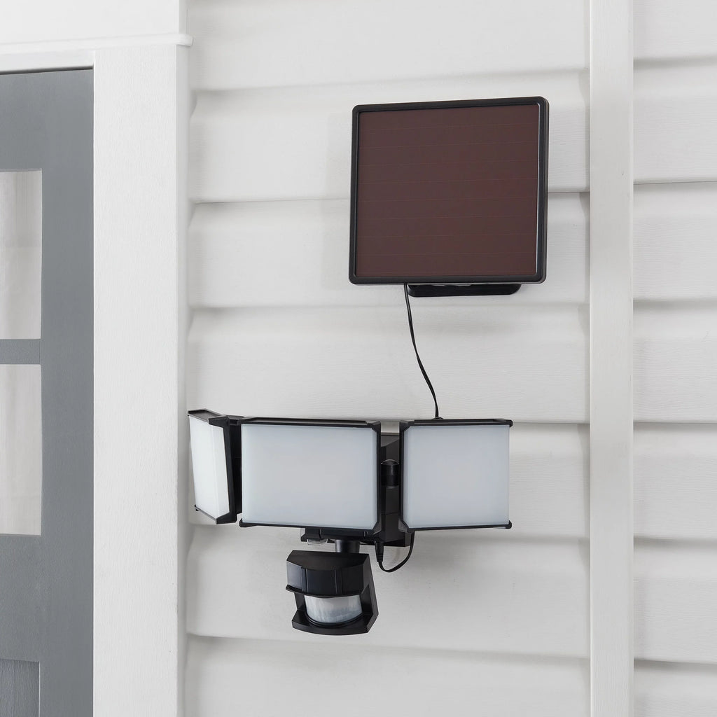 Light, Lumen Hyper Motion Black, Outdoor, Head 2000 Flood Security Sensing Tough Three Solar LED