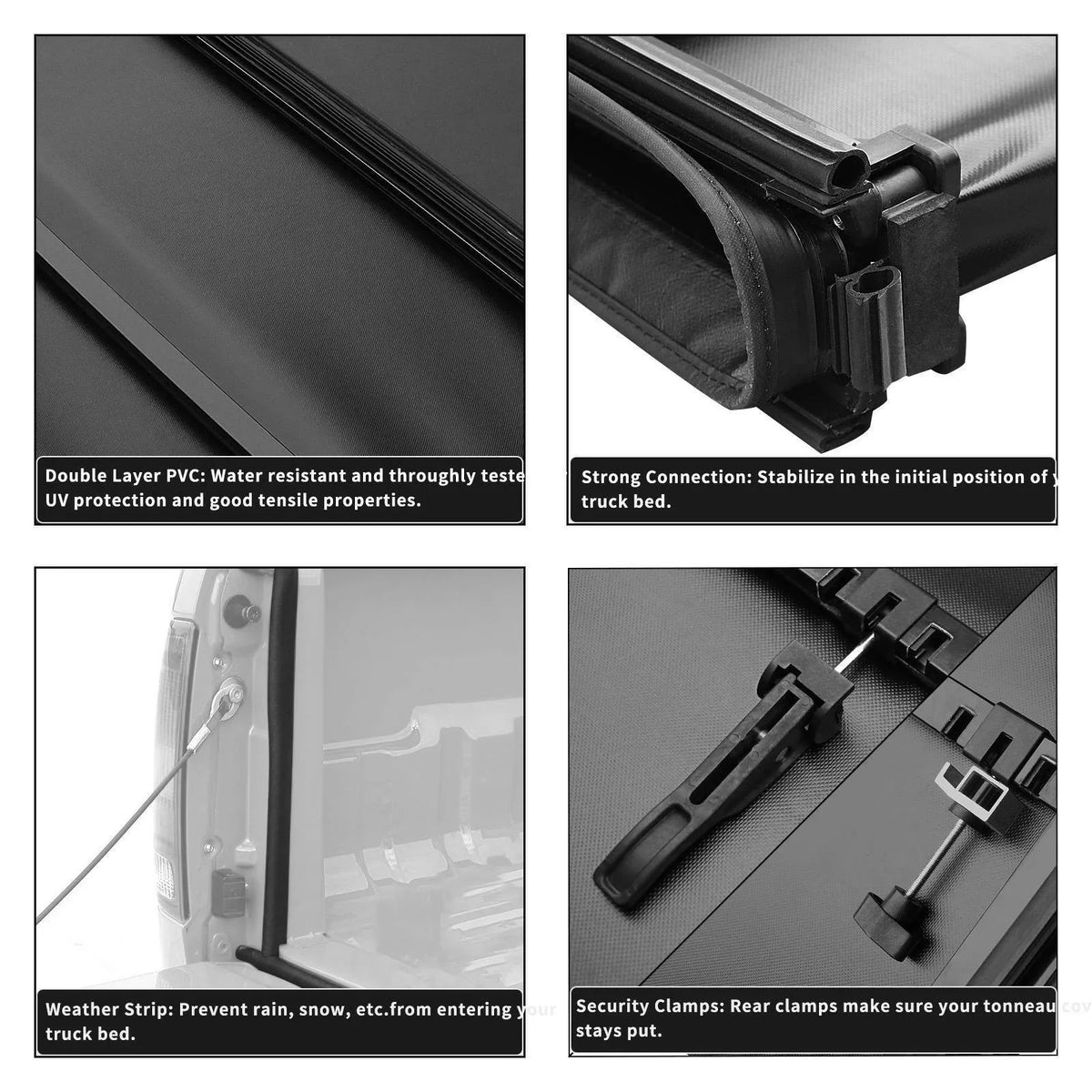 Truck Bed Toyota Tonneau Fold w/ Soft System Ledkingdomus Tundra 4 Deck Rail for Cover 5.5ft 14-21