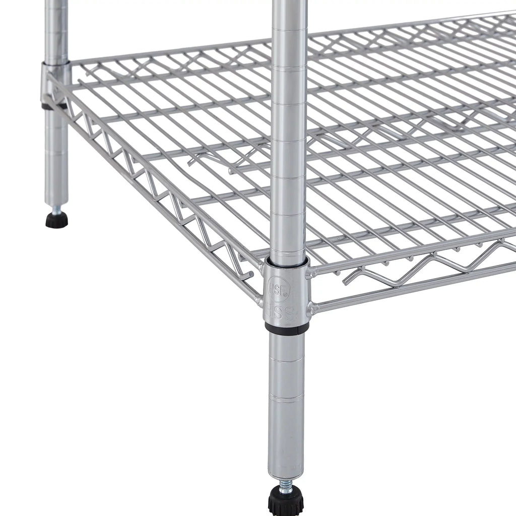 Tough 4000lb Unit 4-Tier Storage 24"D, x 72"H 60"W Chrome Steel Capacity, Hyper Shelf Total x