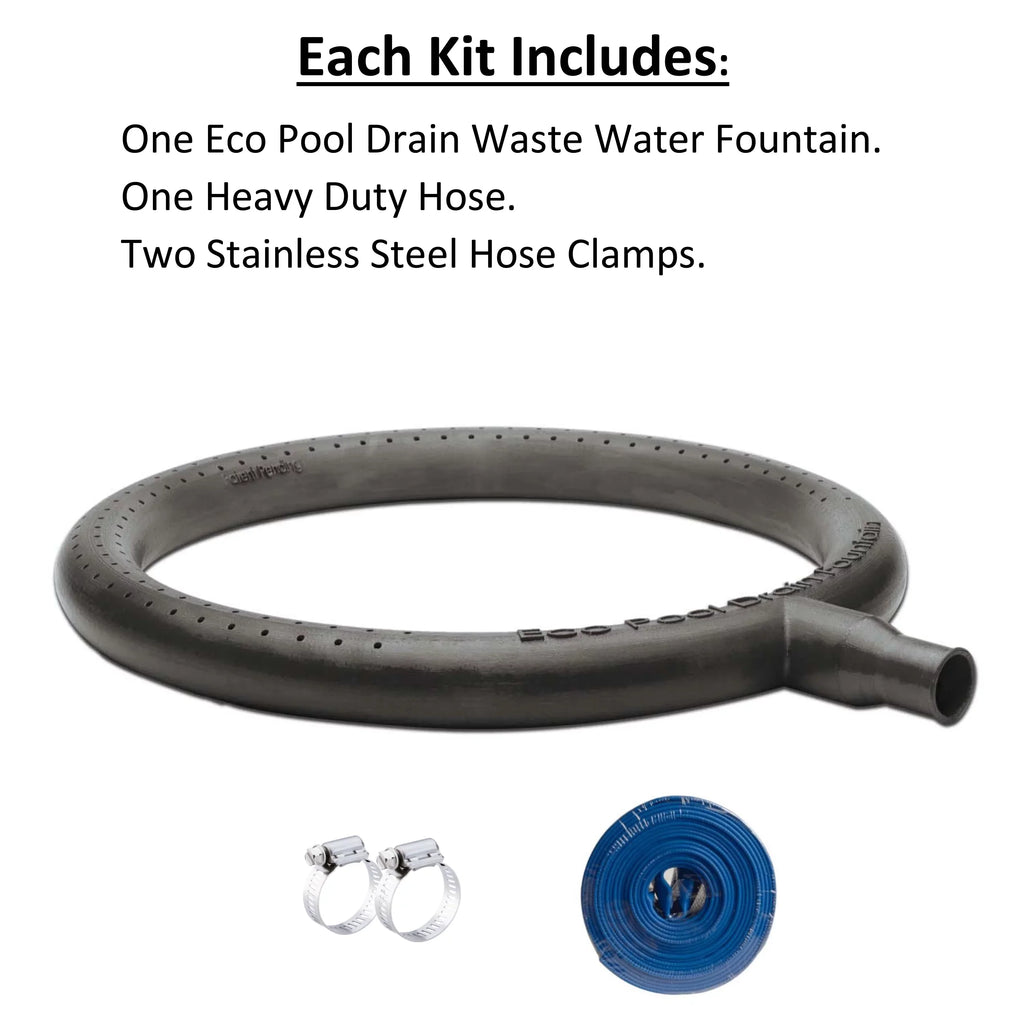 & Waste #400 1.5" with Backwash Water Swimming Pool Cartridge Hose for Fountain Sand Pools Filtered Kit Hose