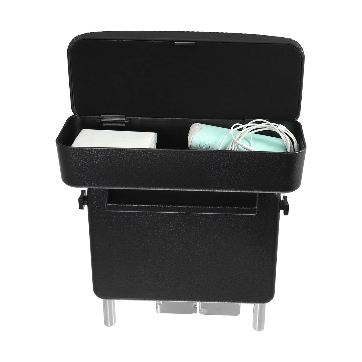 Box Seat PU Leather Organizer Car Gap Box with Armrest Armrest Armrest Adjustable Line Black Center Storage Black