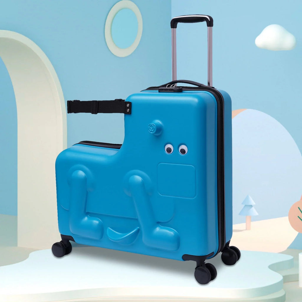 Aged 24" Universal Wheel Kid's Travel 4-12 Waterproof Years Wuzstar Portable Ride-on Luggage,ABS+PC Suitcase
