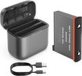 1800mAh Charging Misro High One Card & Channel Station Slots Battery x3 Station Capacity, for with SD Battery Insta360 Charger 2 Camera
