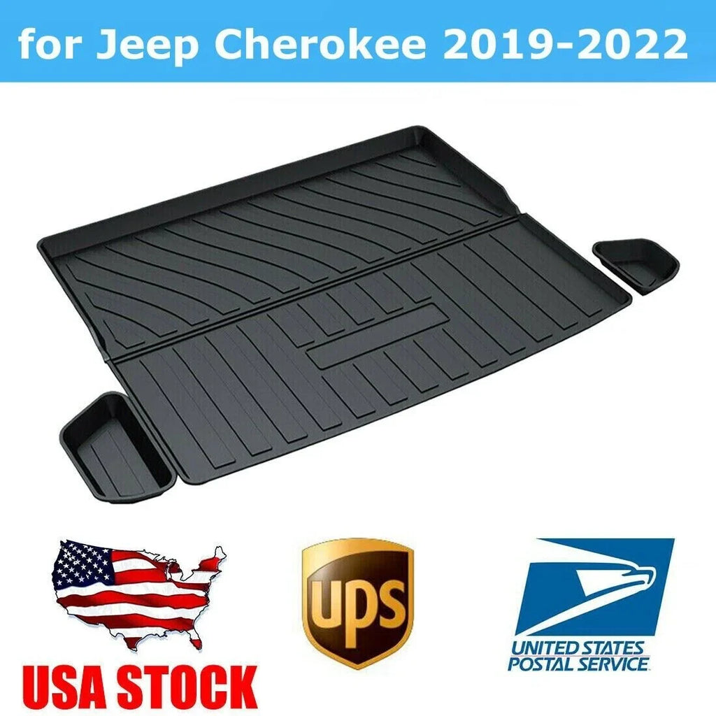 2019-2023 Waterproof Custom for Cherokee TPO Carpets Trunk Liner Jeep Mats Cargo