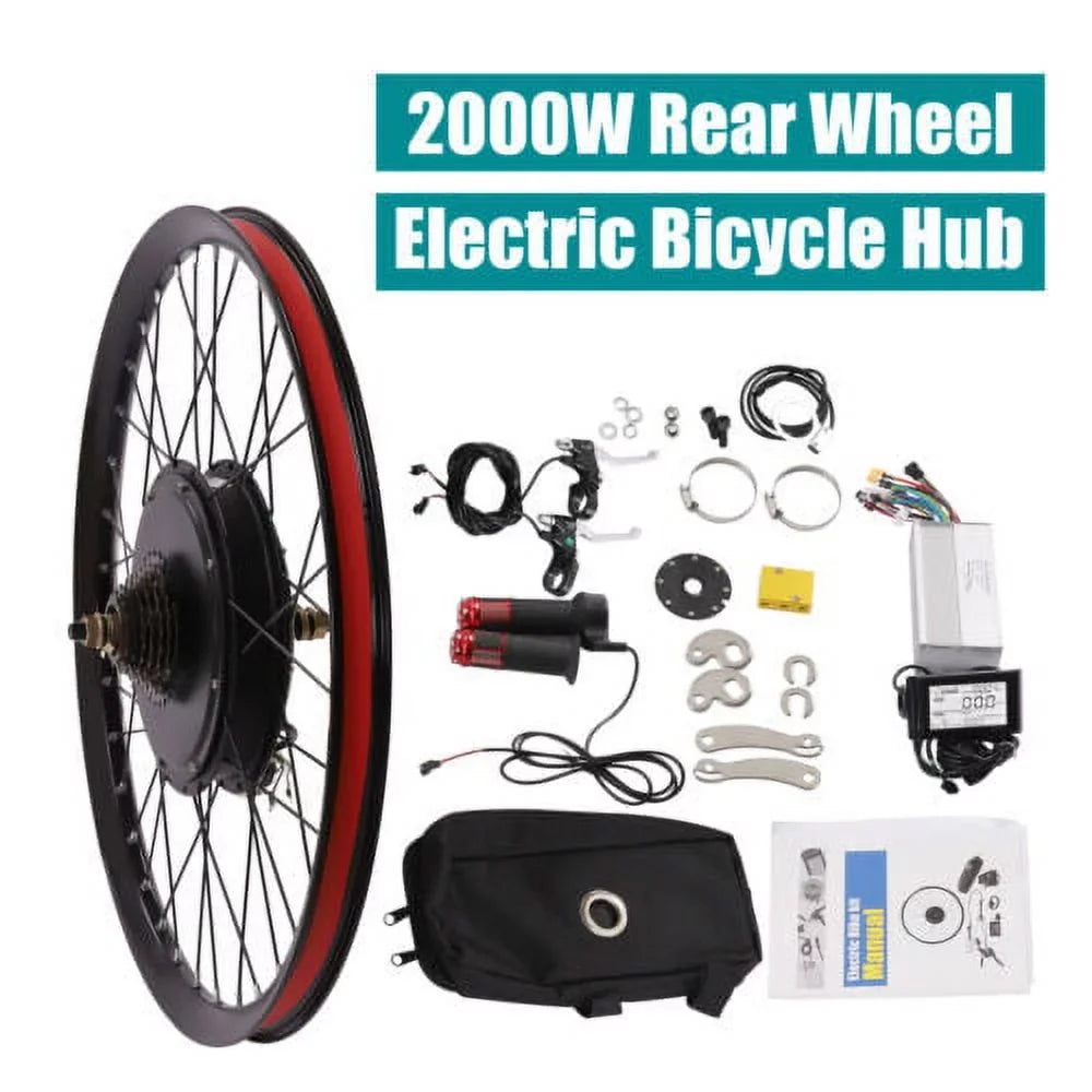 29" 72V Electric 560rpm Motor Bicycle Kit Wheel Rear Conversion E-Bike 2000W