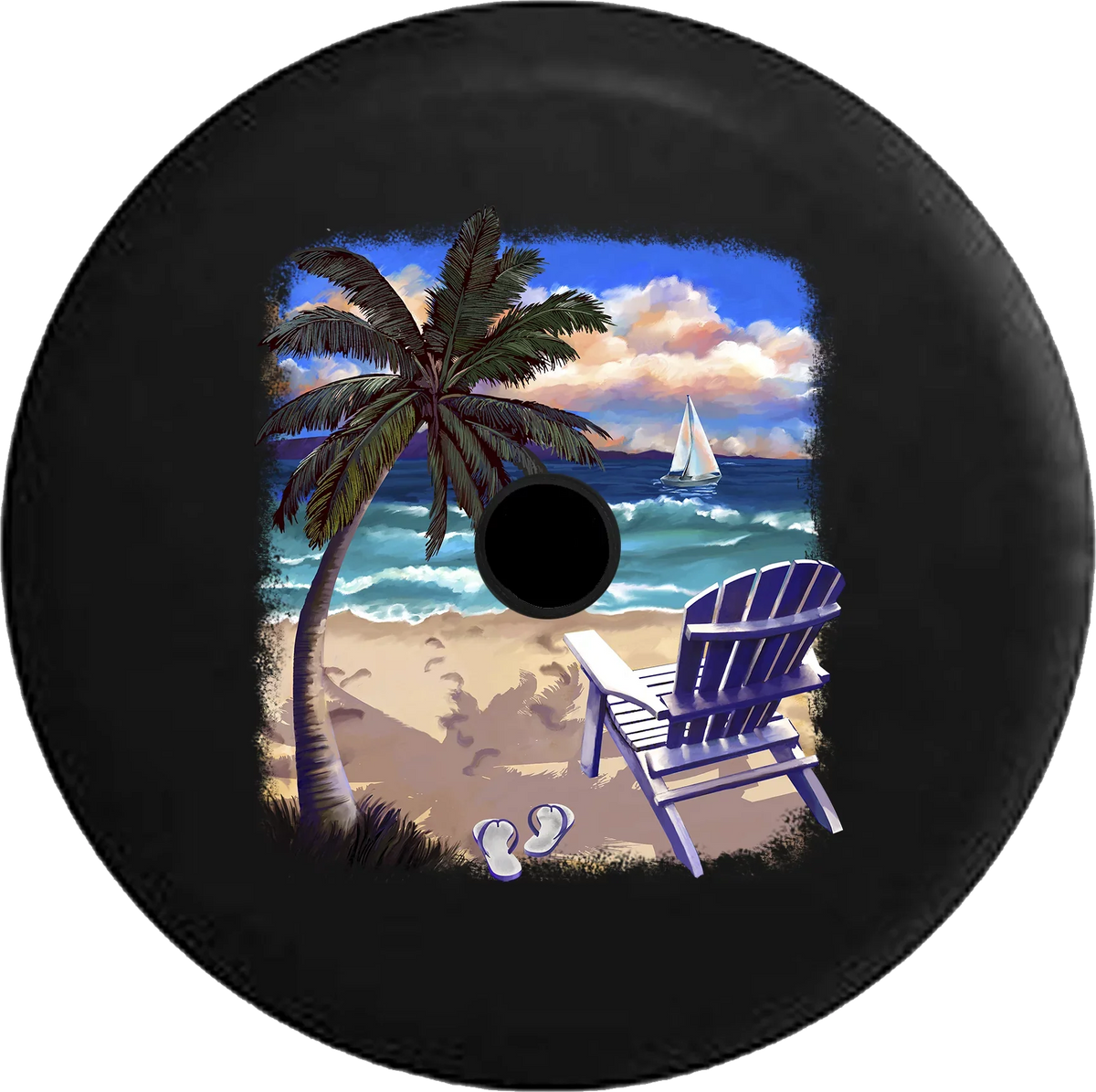& Wrangler Spare Blue 2018 2019 Sand Waves for Ocean Inch Backup Trees 32 Camera Jeep Chair Beach Palm Tire at JL RV Cover the