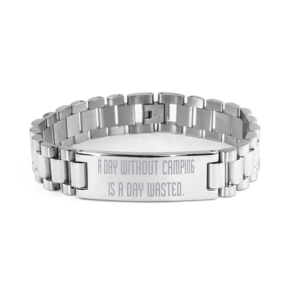 Day Engraved Ladder Beautiful for a is Day A Bracelet, Without Wasted. Camping Camping Bracelet, amangny Camping