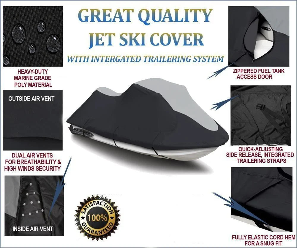 Seater 1996 JH750 750 PWC SUPER SKI JET HEAVY-DUTY 600D Zxi for / 1997 Kawasaki Compatible 2 Cover 1995