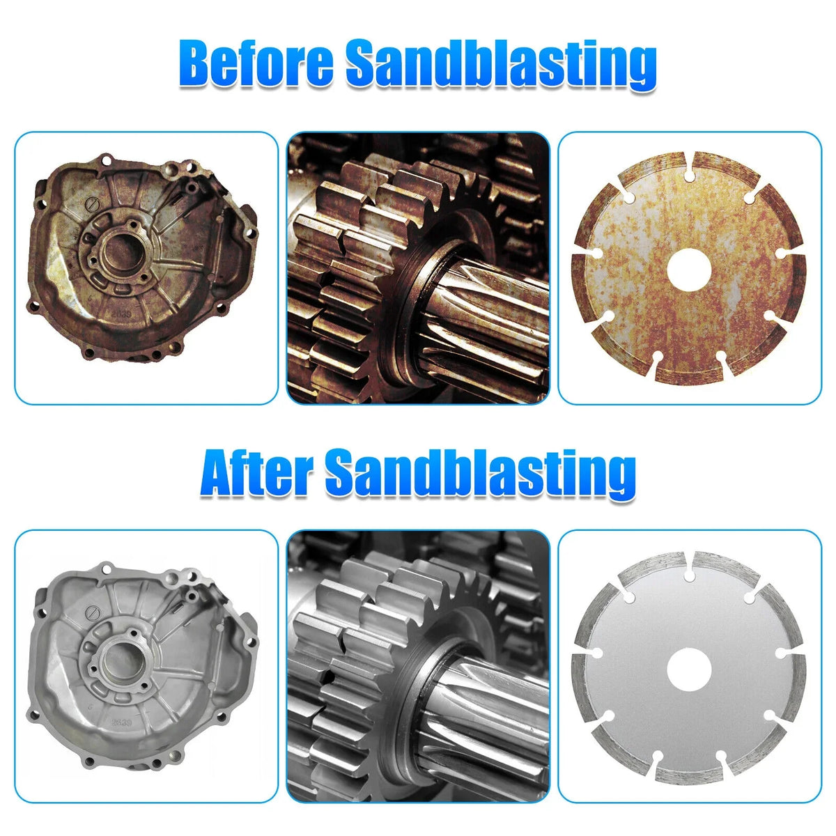 Ceramic Nozzle with 4 Gun Sandblaster Blaster Kit Air Abrasive Sandblasting Sand