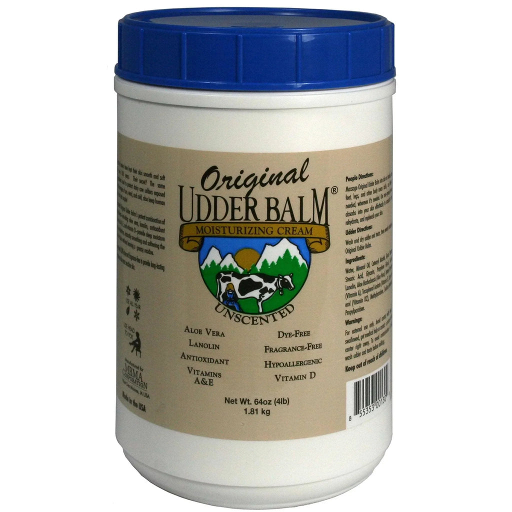 with Refill Udder & Balm Cream Aloe Original Moisturizing 64oz Tub. Unscented Lanolin