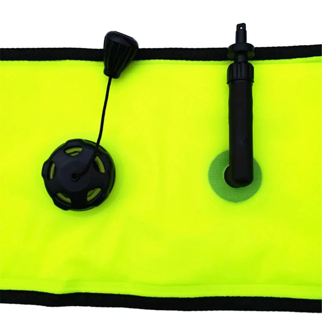 Surface Safety Signal High Scuba Marker with Hose - Standard & for Tube Compact Inflator Snorkeling 4' Sausage Visible BC Diving Divers Pro