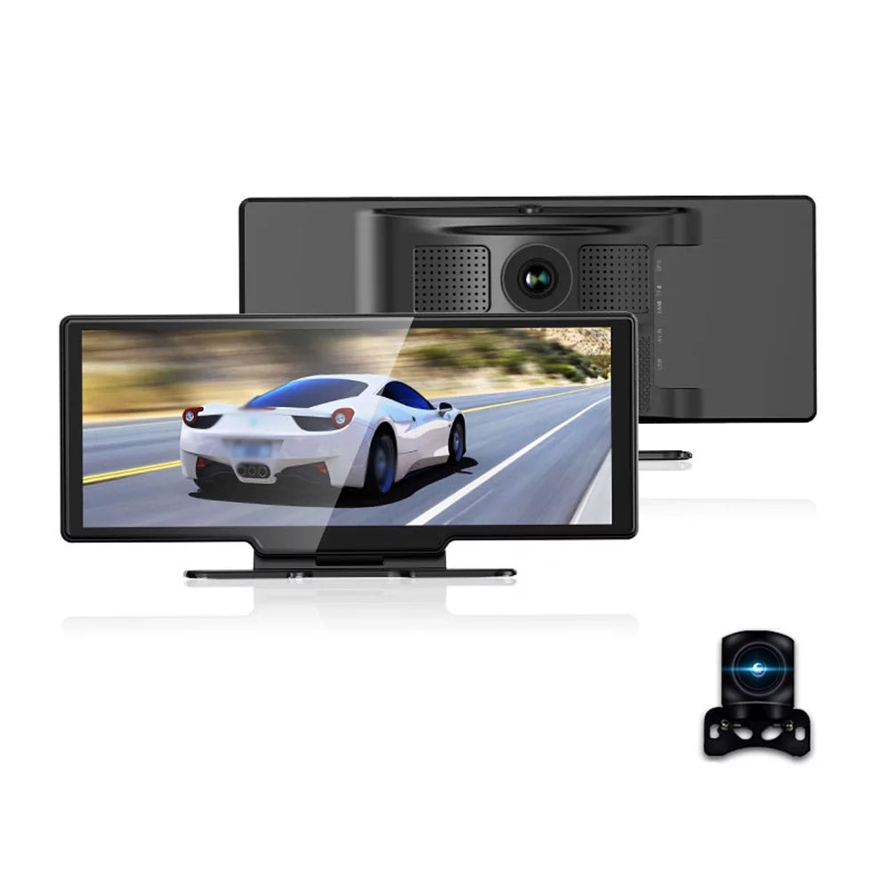 Support WiFi Touchscreen Inch & Driving Dash Hands-Free for Built-in DVR Carplay Front 4K G-Sensing Loop Android Rear Camera Recorder Calling with Parking Auto Shinysix 10.26 Recording Monitor