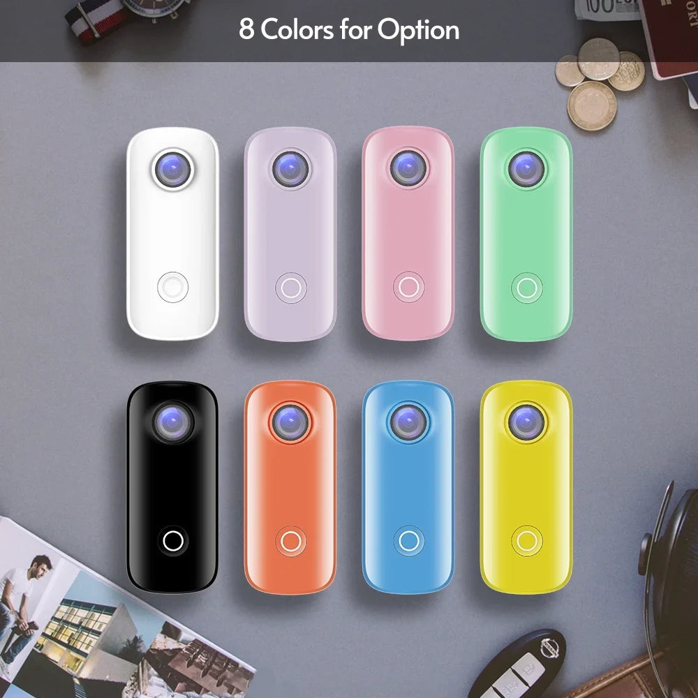 Digital Waterproof Battery Action Built-in C100 with Body Connection Magnetic Back APP Sharing Video Waterproof 1080P30fps SJCAM Clip Lanyard 30M WiFi Case
