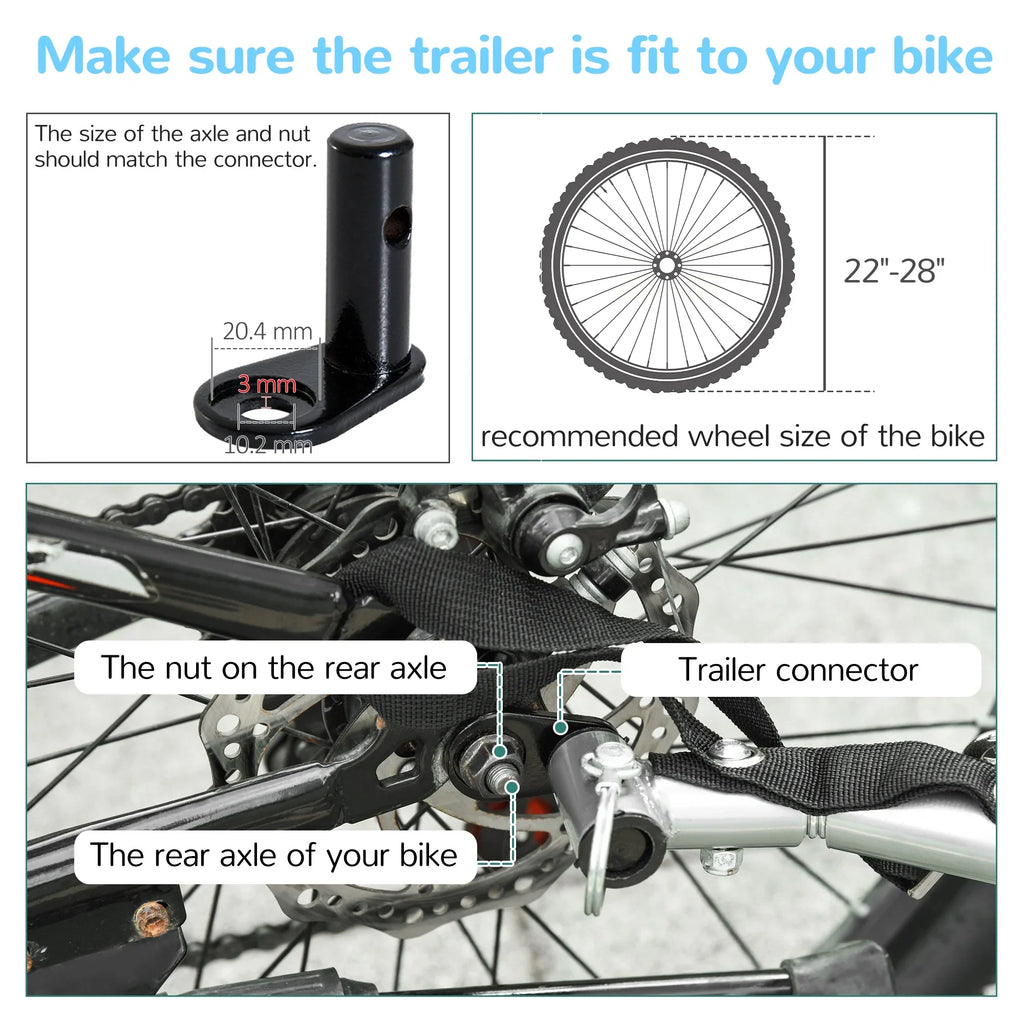 Safety Two-Wheel - Trailer 2 Harnesses 2-In-1 Bicycle Child Double Aosom With Elite Cargo Blue And Jogger