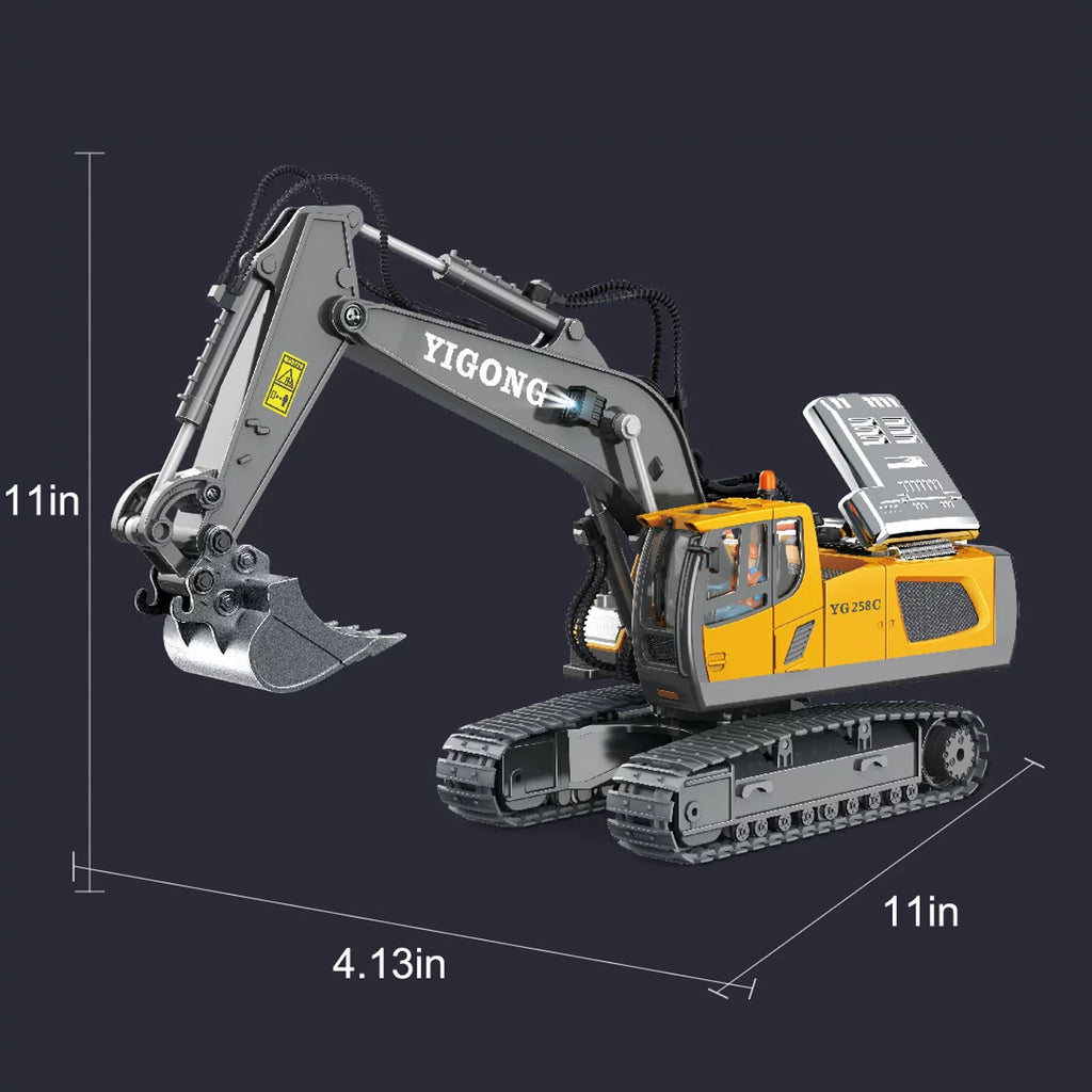 Shovel with Channel YHAIOGS Functional Remote 2.4Ghz Construction Full ExcavaTOr Transmitter ExcavaTOr Metal Control TOy and 11