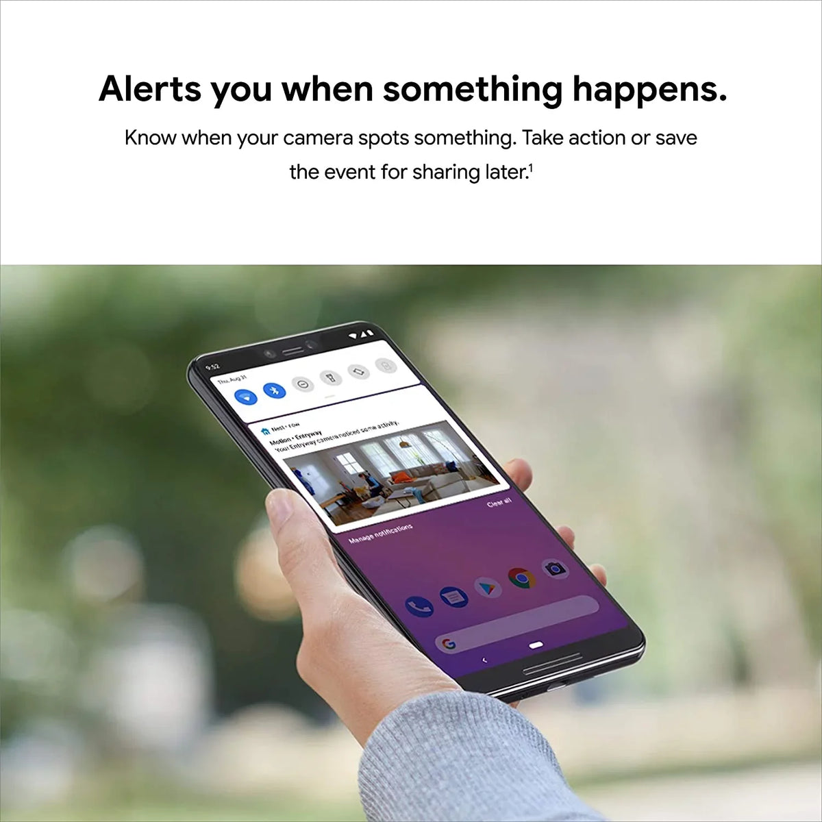 Phone for Nest Control 24/7 Security Your and Google - Surveillance Camera Alerts Home Live Get Indoor with - Mobile Wired Video Night with Indoor and Cam Vision Camera -