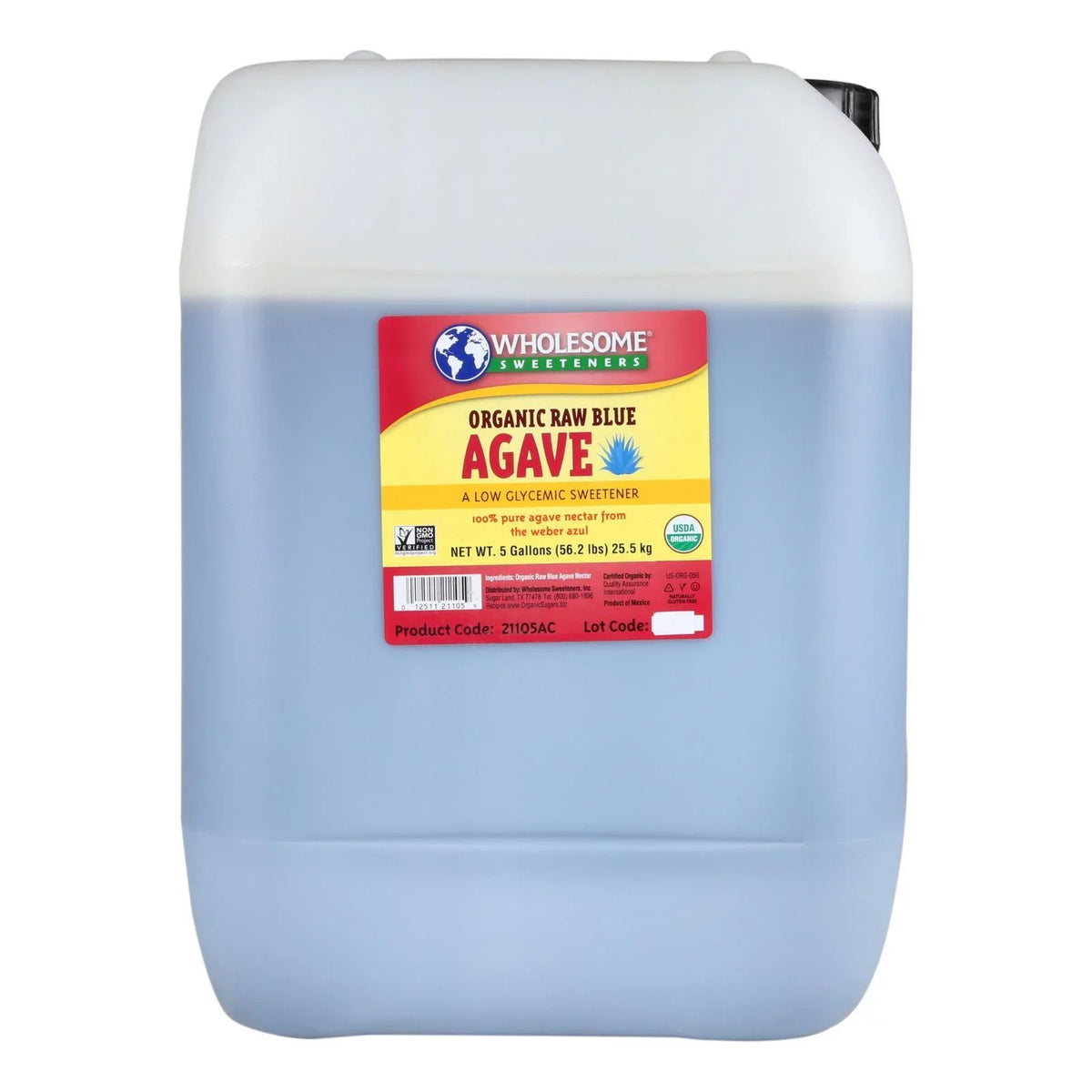 Blue Case - Sweeteners - 5 of - Agave 1 Wholesome Sweeteners Gal