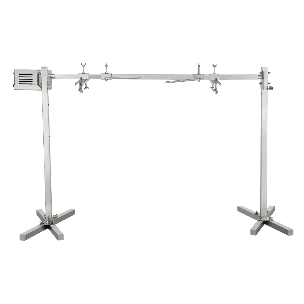 132 Electric Kit Adjustable Rotisserie Kit, Sheep Outdoor Stainless Grill Pigs BBQ BBQ Steel and Grill Large lb/60 52-Watt for 46-Inch Height kg Grill Automatic Universal SKYSHALO