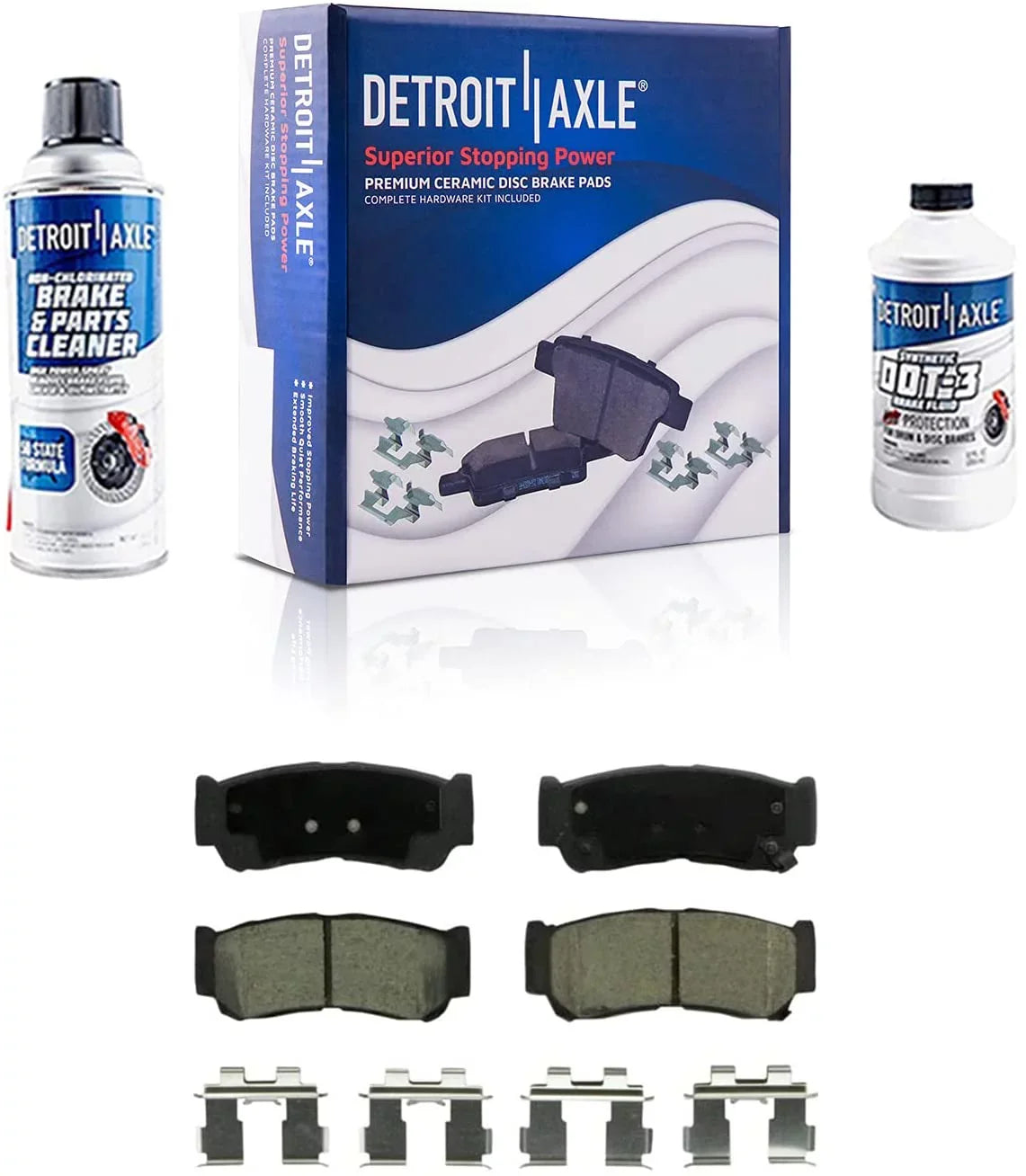 Brake 2009 Brakes Front Detroit for 2007 - Replacement Santa Pads Hyundai Brake and Axle 2008 Pads Fe Ceramic Rear w/Hardware