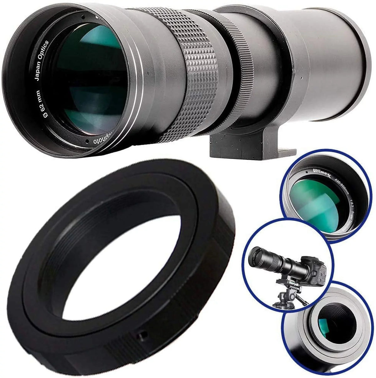 D7200, HD D5300, Kit D800, f/8.3-16 Manual D600, 420-800mm Telephoto D5, D6, D750, D610, D5600, T-Mount Lens D810, D D3400 F-Mount Nikon D3500 Super for D780, D4, D850, Ultimaxx D5500, Zoom and D7500,
