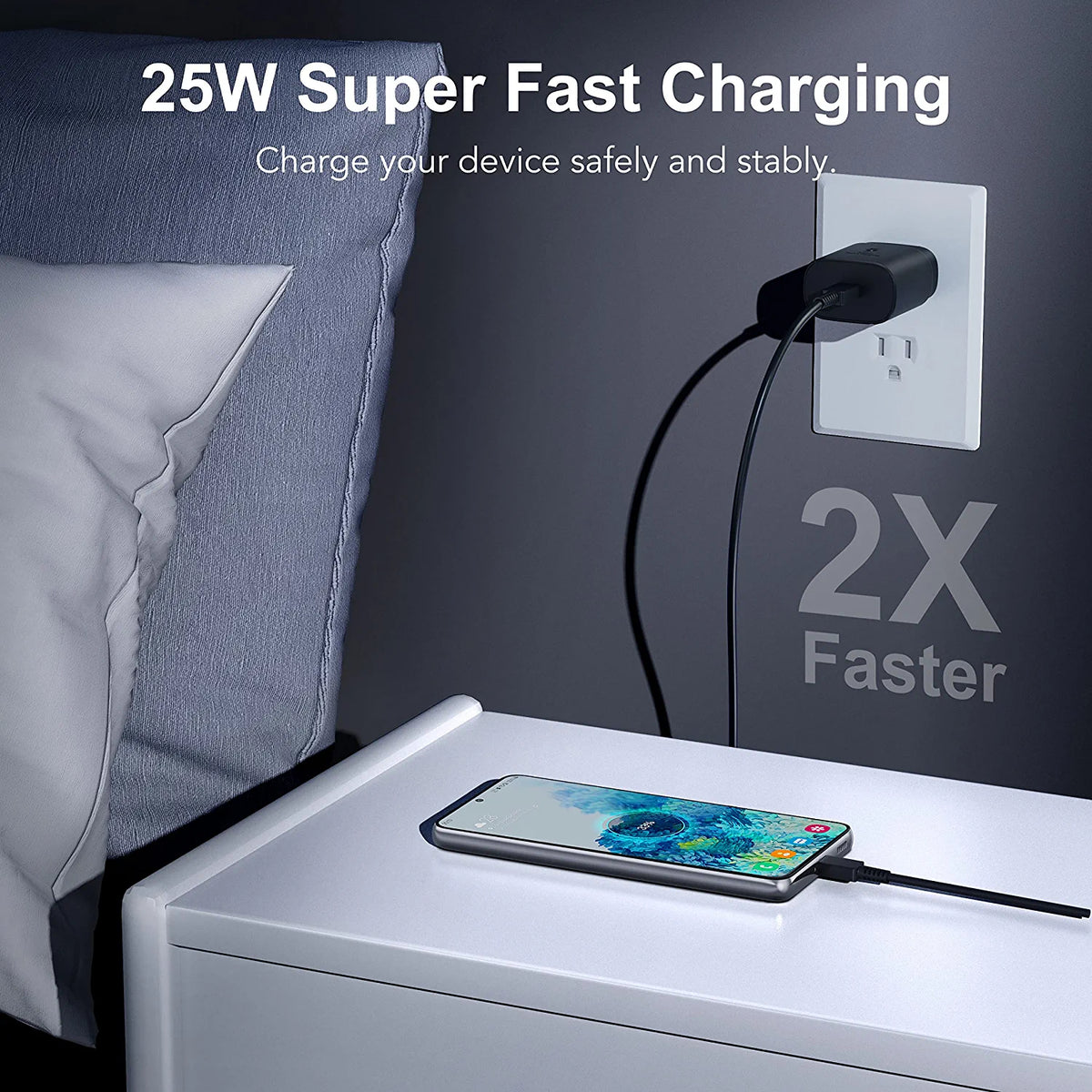 Doogee USB for Charger Type ,Super - Wall/Car S89 Kit,25W PD Black Charger C Fast C