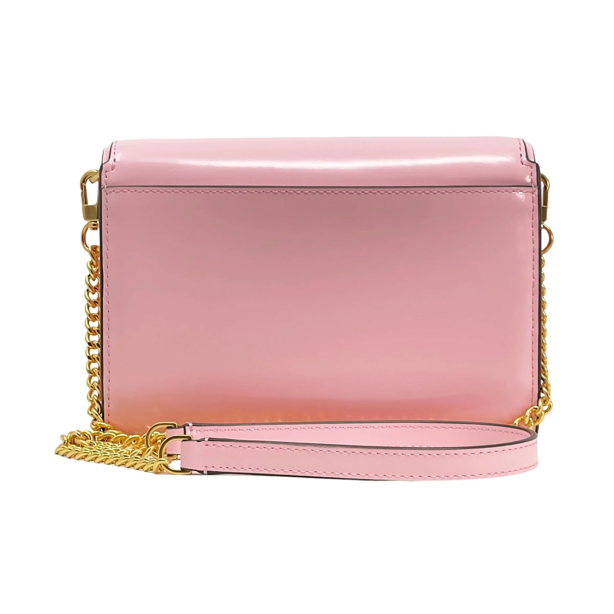 Leather Wallet (Pink Tory Patent Women's Bag Chain Emerson Plie) Burch Crossbody