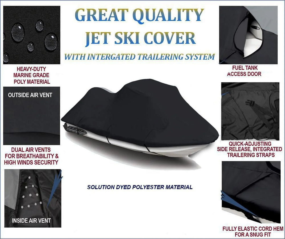 Compatible PWC Waverunner BLACK 600 Ski Cover Jet 2016 JetSki 2021 VX Limited 2022 Jetski DENIER for 2017-2020 Cover Yamaha