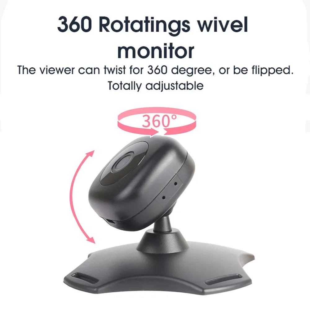 Facing Powered WiFi Camera Car Mirror Baby for Baby Monitor Monitor Camera Rear Night Car Rotation USB 360° Baby Seat Wireless Vision
