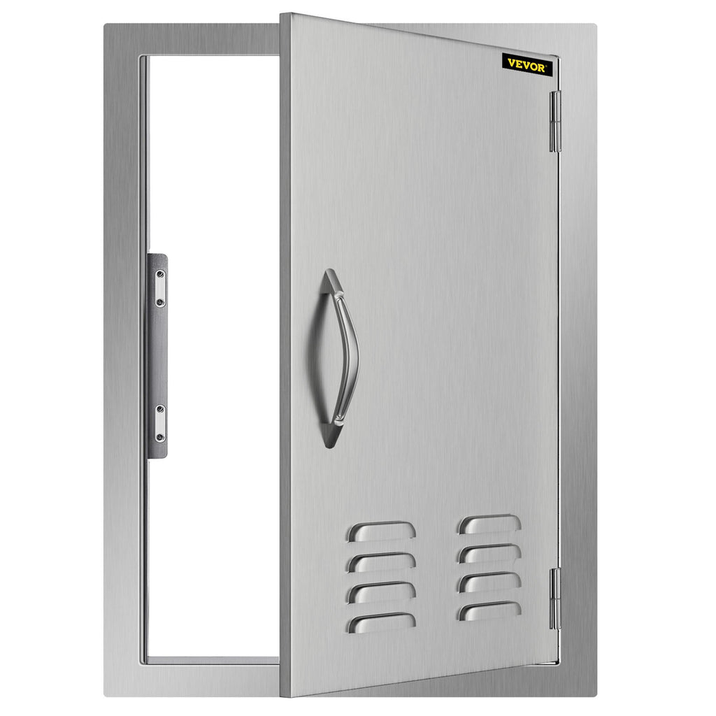 Door Storage Door Vertical with 17x24 Steel Vents for Stainless BBQ inch Island Single Access