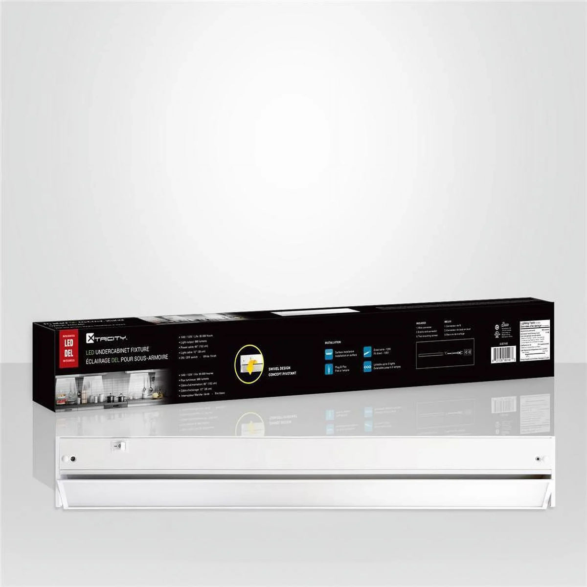 Soft Cabinet Swivel Concept, Lighting, Dimmable Xtricity 24 White 14W, Length, 3000K Under '' LED -