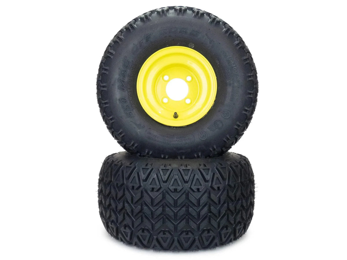All John 661 652 4 648 Fits Quik Terrain Assy 20x10.00-8 (2) Lug Tire Deere Trak
