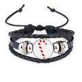 Festival Wristband mas Leather Braided Red Woven Bracelet Crutch Rope