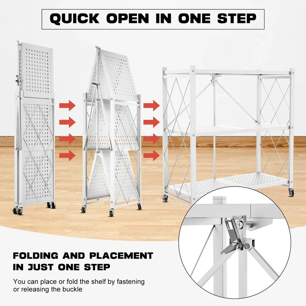 Shelving Heavy Modern Tier Style 3/4 QRInnovations Rack Storage Duty Metal White