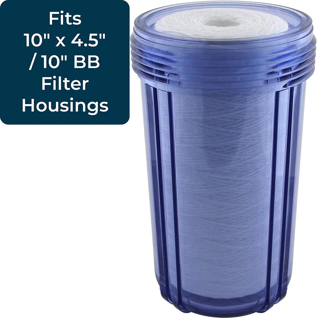 Micron 8) SWC-45-1001 SP-WP1-BB SpiroPure Filter 1 355213-43 of 10x4.5 Cartridge WP1BB97P Water (Case Polypropylene String-Wound