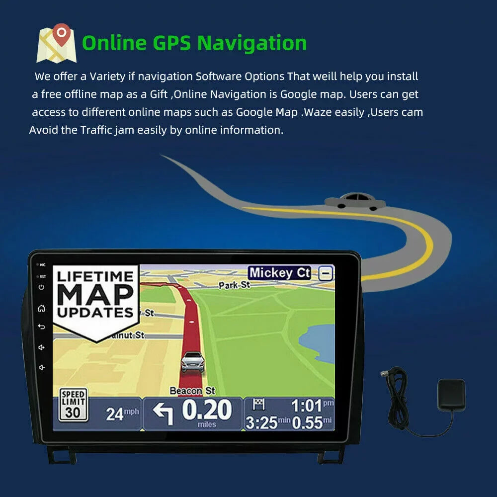Sequoia Toyota Radio Play Car Tundra Apple 2007-2013 Navigation Android 10 JMANCE 2008-2017 with for GPS