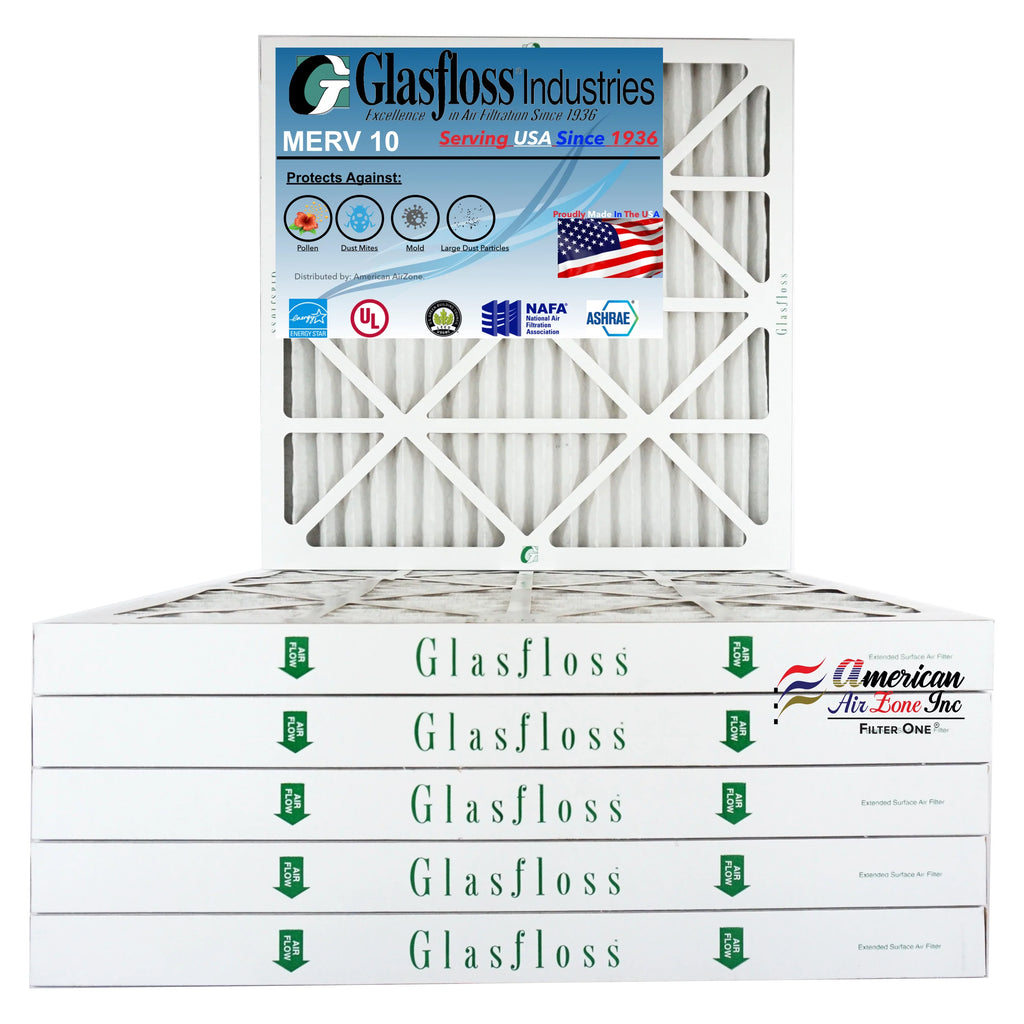 Filter Home - MERV Pleated - Air (Pack USA. 10 AC HVAC Air or The Filter of 2" Made Glasfloss Furnace - - Filter 25x25x2 - - or 6) Air Office In