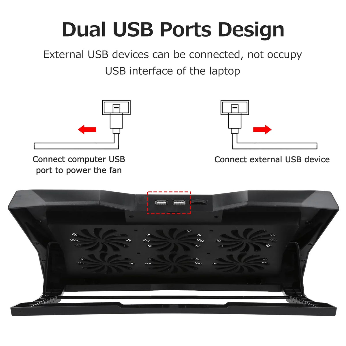 Comfortable Heat Noise Efficient Viewing and Fans for Andoer Stand, Angle Low 6 Cooler Laptop Dissipation