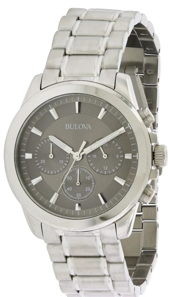 Chronograph Bulova Stainless Mens 96A180 Steel Watch